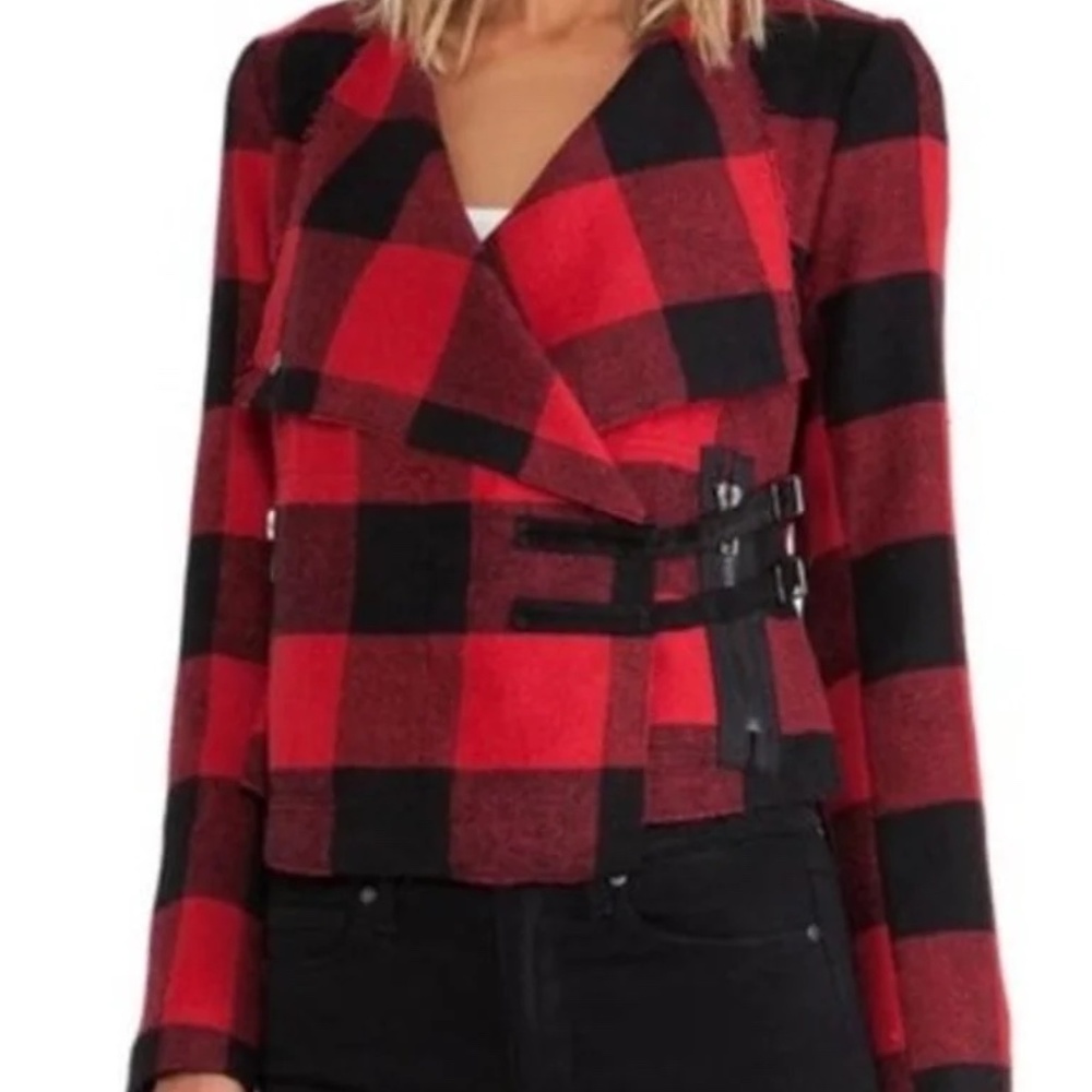 BB Dakota Rosanna Plaid Wool Blend Jacket - Size Small